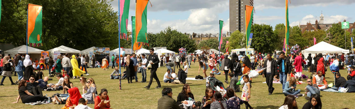 Crowds enjoying the Boishakhi Mela at Weavers Fields