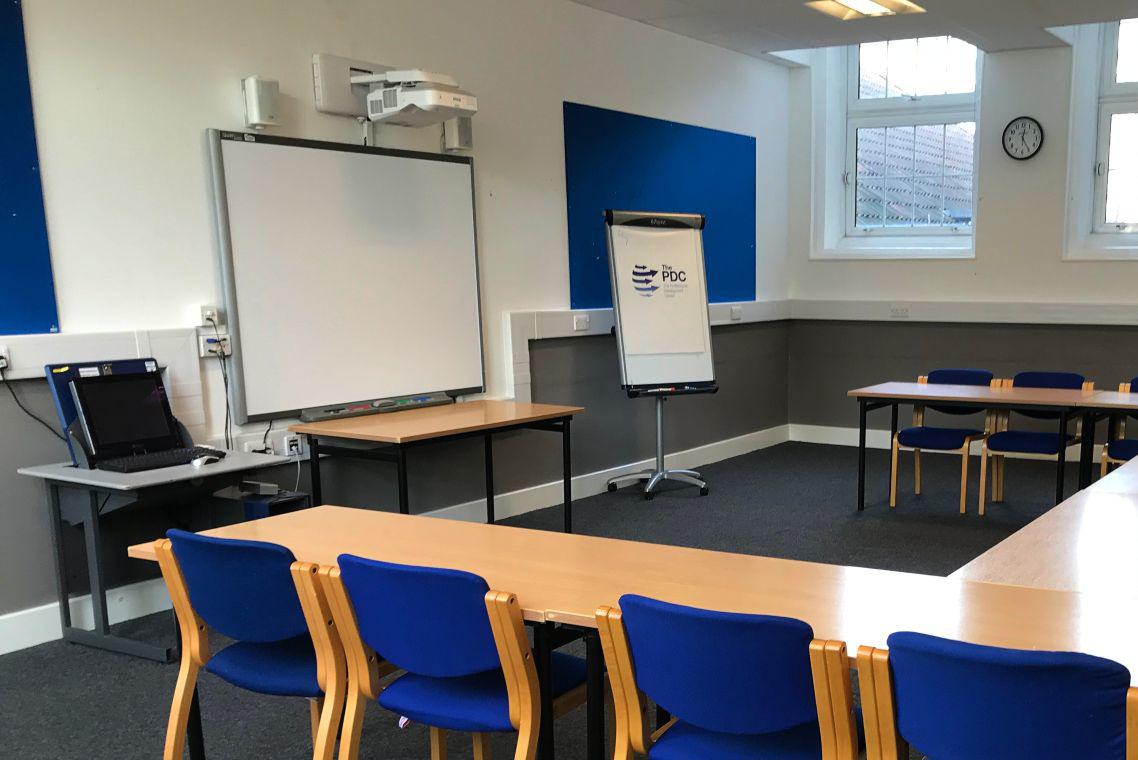 Room 103 U shape tables and chairs
