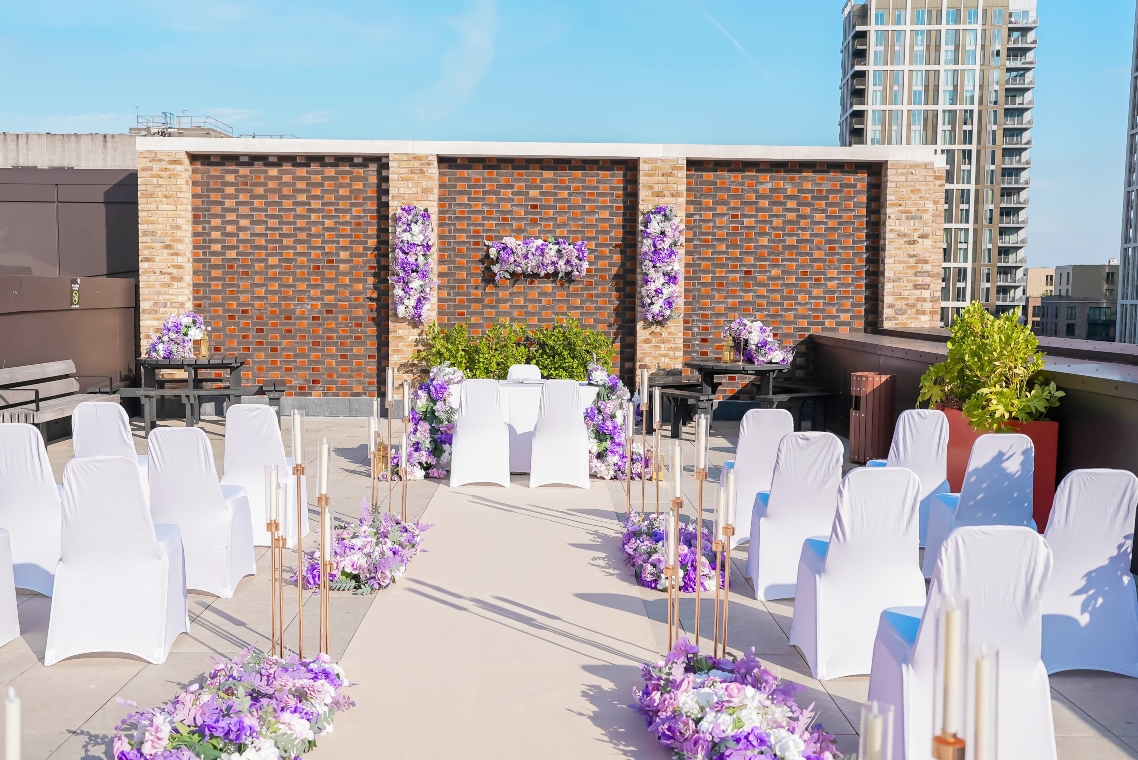 Ceremony on the terrace at Tower Hamlets Town Hall