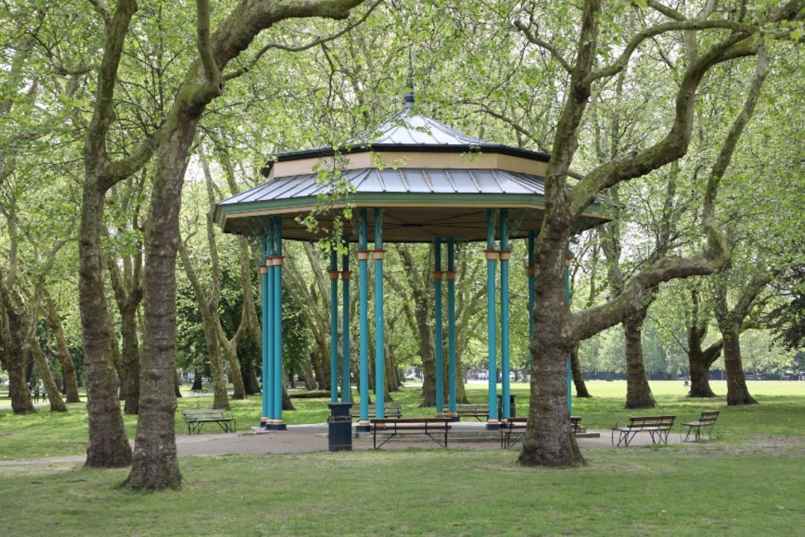 Bandstand viewed through the trees