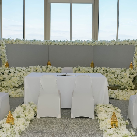 Old operating theatre set up for a ceremony